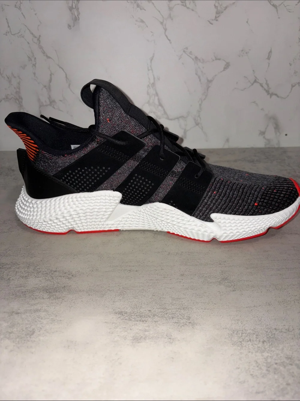NWT MEN’S Adidas Prosphere Core Black Solar Red - Picture 3 of 8